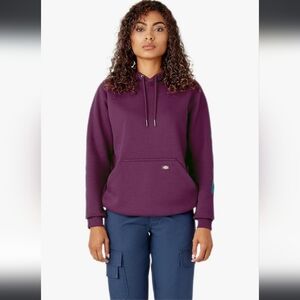 Dickies Purple Women's LARGE Heavyweight Logo Sleeve Pullover Sweatshirt